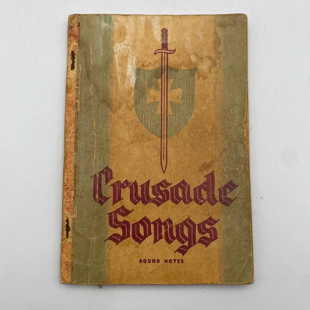 Vintage 1954 Crusade Songs Hymnal Broadman Press Shaped‎ Notes Gospel Music Book